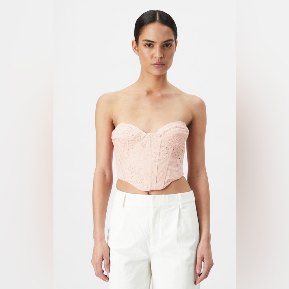 Ellie Lace Corset In Soft Pink